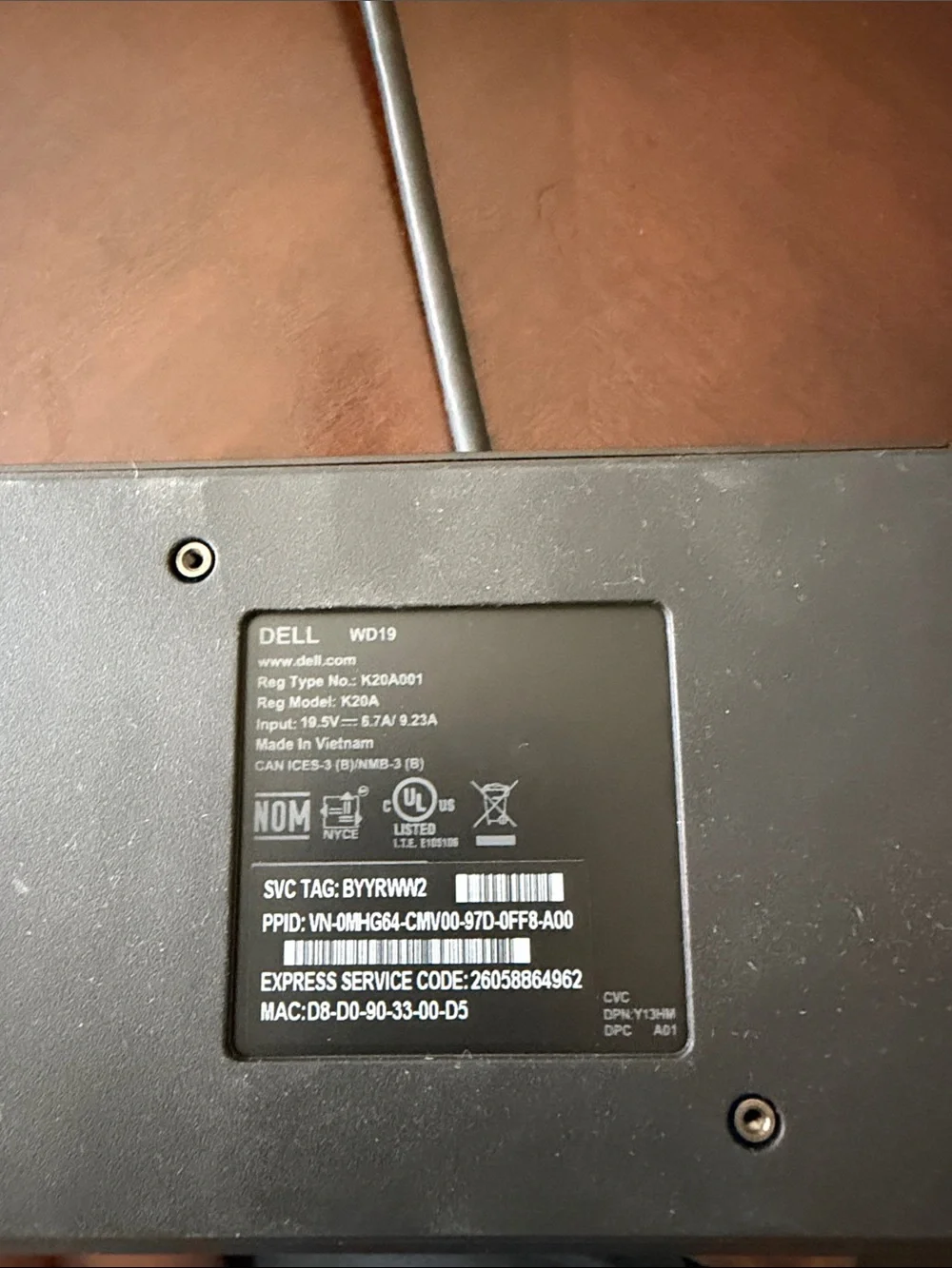 Dell WD19 docking station